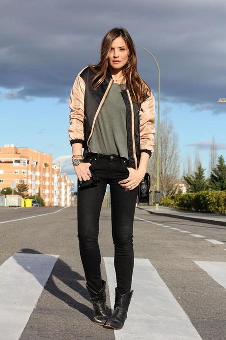 Satin bomber jacket