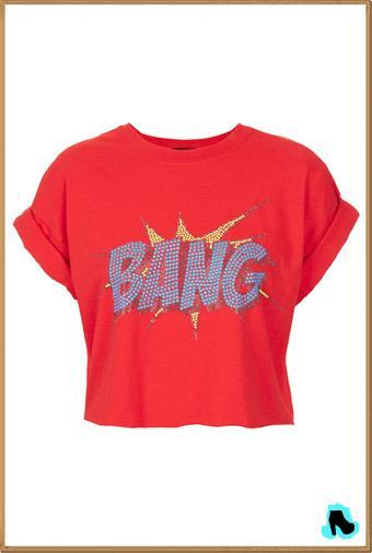 COLECCIÓN COMIC GIRL DE TOPSHOP Embellished Bang Crop 23,00 €