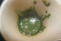 Risotto de espinacas con bacalao al pil pil