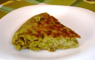 Tortilla de habas con  su vaina