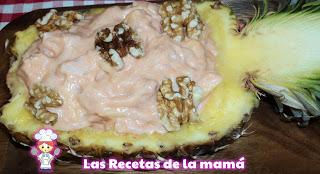 Receta de Piña rellena