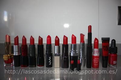 Mis labiales rojos