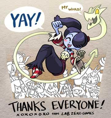 yay-skullgirls-frikarte Carta de agradecimiento a los jugadores