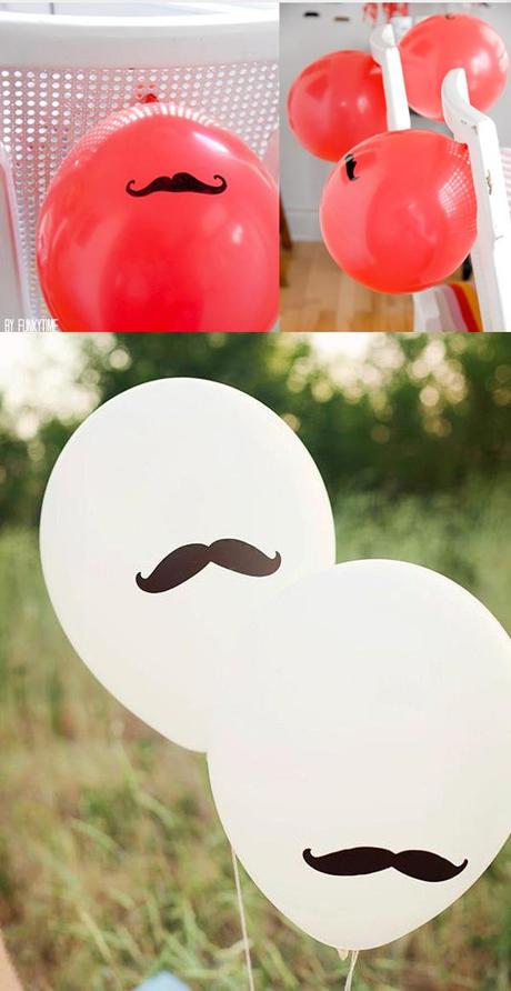 globos con bigotes