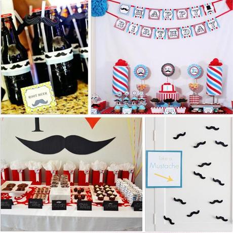 Ideas para una fiesta bigote, ¡con imprimibles! ideas para una fiesta bigote