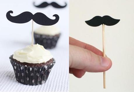 Ideas para una fiesta bigote, ¡con imprimibles! pinchos para una fiesta bigote