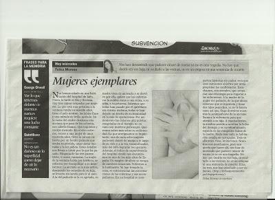 Mujeres ejemplares. Artículo en Diario Jaén