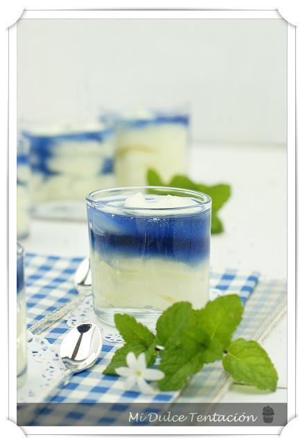 Crema de Queso y Yogurt con Caramelos Violeta