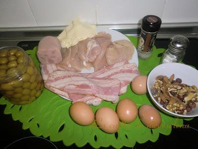 Fiambre de pollo con frutos secos