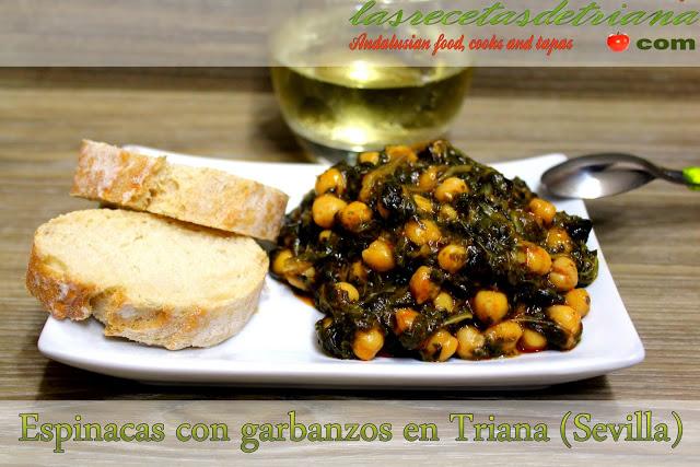 Espinacas con garbanzos en Triana (Sevilla)