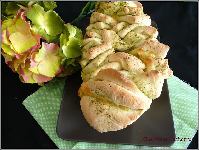 Pan con Pesto y Queso