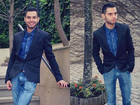 Blazer on denim Blazer on denim