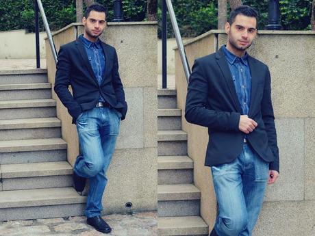 Blazer on denim Blazer on denim