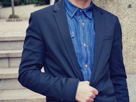 Blazer on denim Blazer on denim