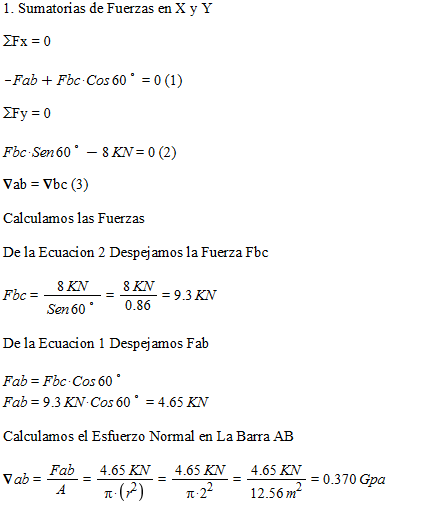 Resistencia de Materiales Ejemplo 1