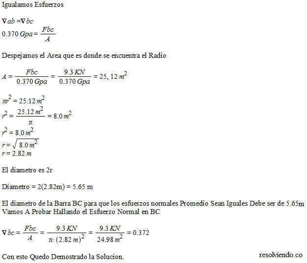 Resistencia de Materiales Ejemplo 1