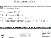 Conjuntos Númericos Actividad Parte "Propiedades Radicales Potenciación"