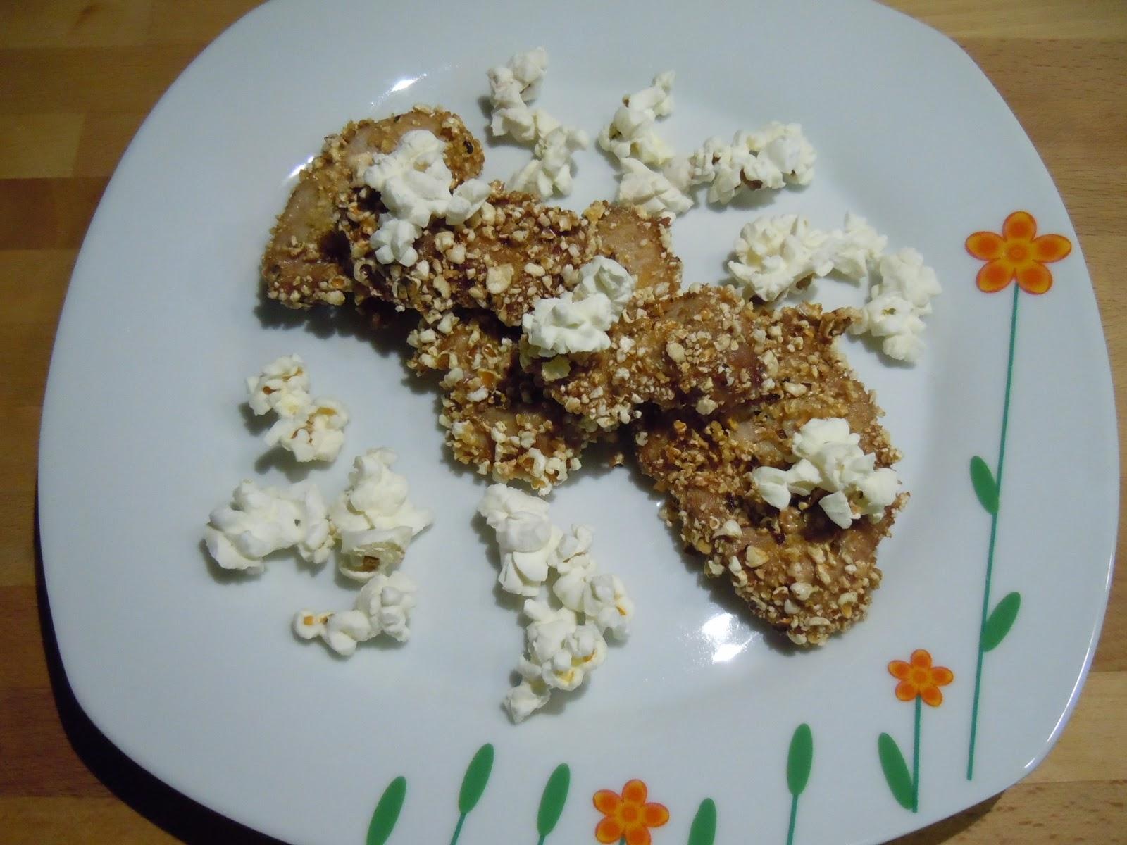 Solomillo de cerdo empanado con migas de palomitas