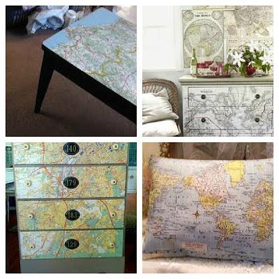 DECORACION INFANTIL:MAPAS EN LA PARED