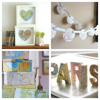 DECORACION INFANTIL:MAPAS EN LA PARED