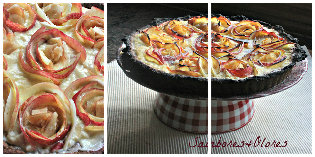 TARTA DE ROSAS DE MANZANA A LA CANELA