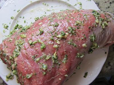 Ternera asada en salsa de verduras