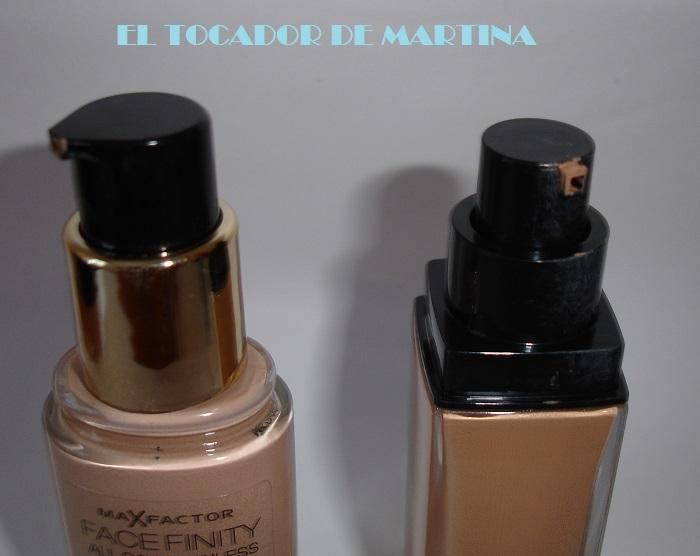 BASES DE MAQUILLAJE LOW COST: FIT ME DE MAYBELLINE VS. FACE FINITY DE MAX FACTOR