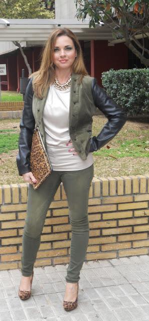 VERDE MILITAR + ANIMAL PRINT