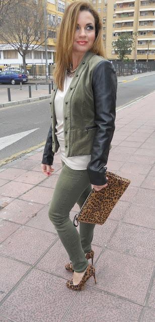 VERDE MILITAR + ANIMAL PRINT