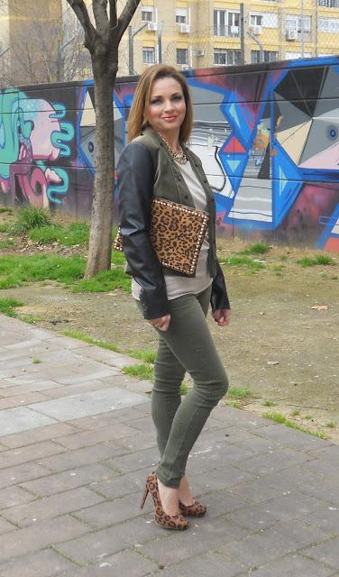VERDE MILITAR + ANIMAL PRINT