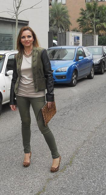 VERDE MILITAR + ANIMAL PRINT