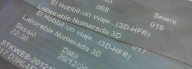 Películas 3D HFR 48FPS el Hobbit