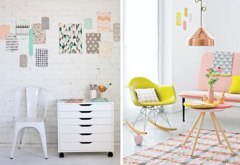 geometric forms pastel colours