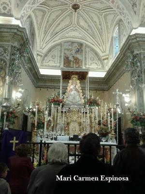 Doscientos peregrinos pastoreños en Almonte ante la Virgen del Rocío