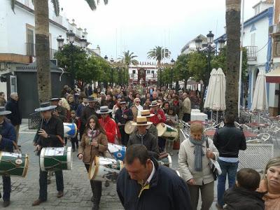 Doscientos peregrinos pastoreños en Almonte ante la Virgen del Rocío