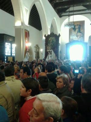 Doscientos peregrinos pastoreños en Almonte ante la Virgen del Rocío