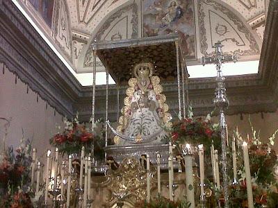 Doscientos peregrinos pastoreños en Almonte ante la Virgen del Rocío