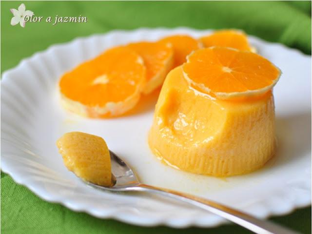 Flan casero de naranja y miel (sin lácteos ni azúcar)