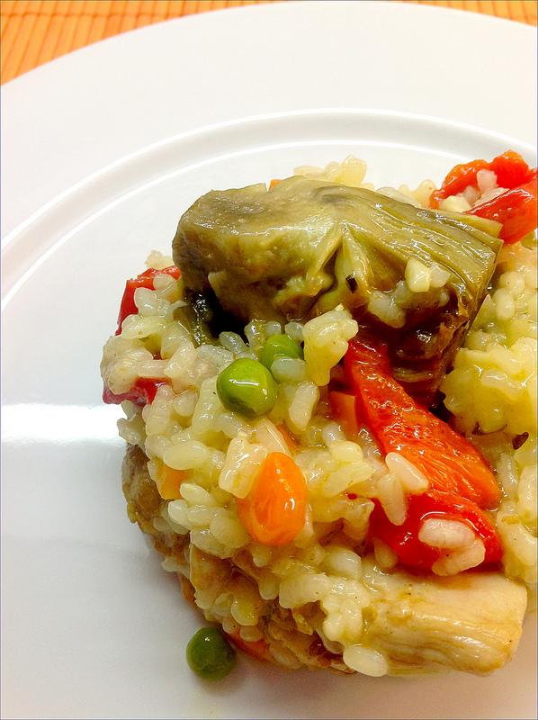 ARROZ CON POLLO Y ALCACHOFAS 1