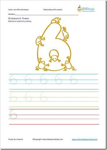Trazar el número 6 Trazar el número 6