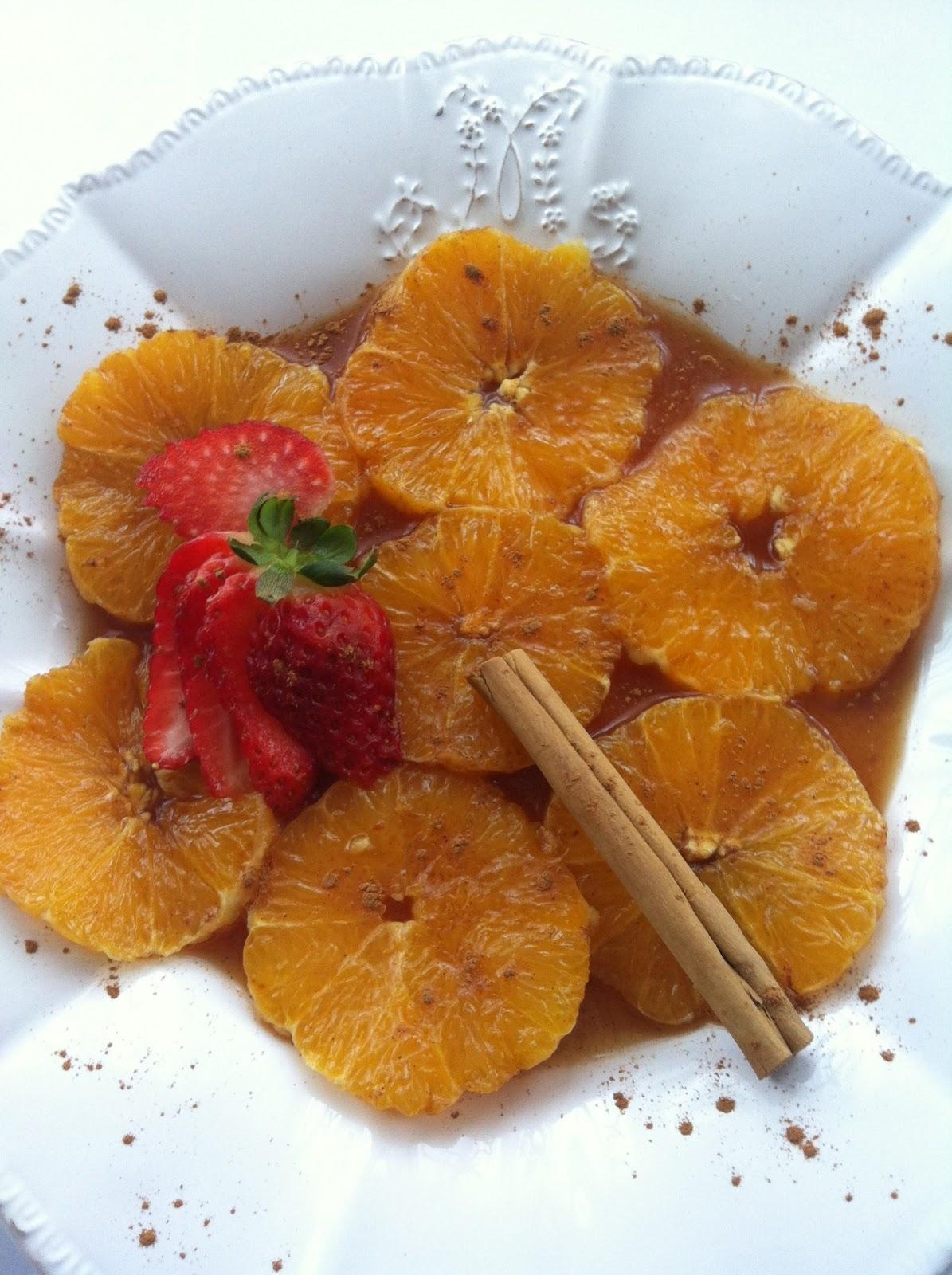 Carpaccio De Naranja Con Canela Y Azahar