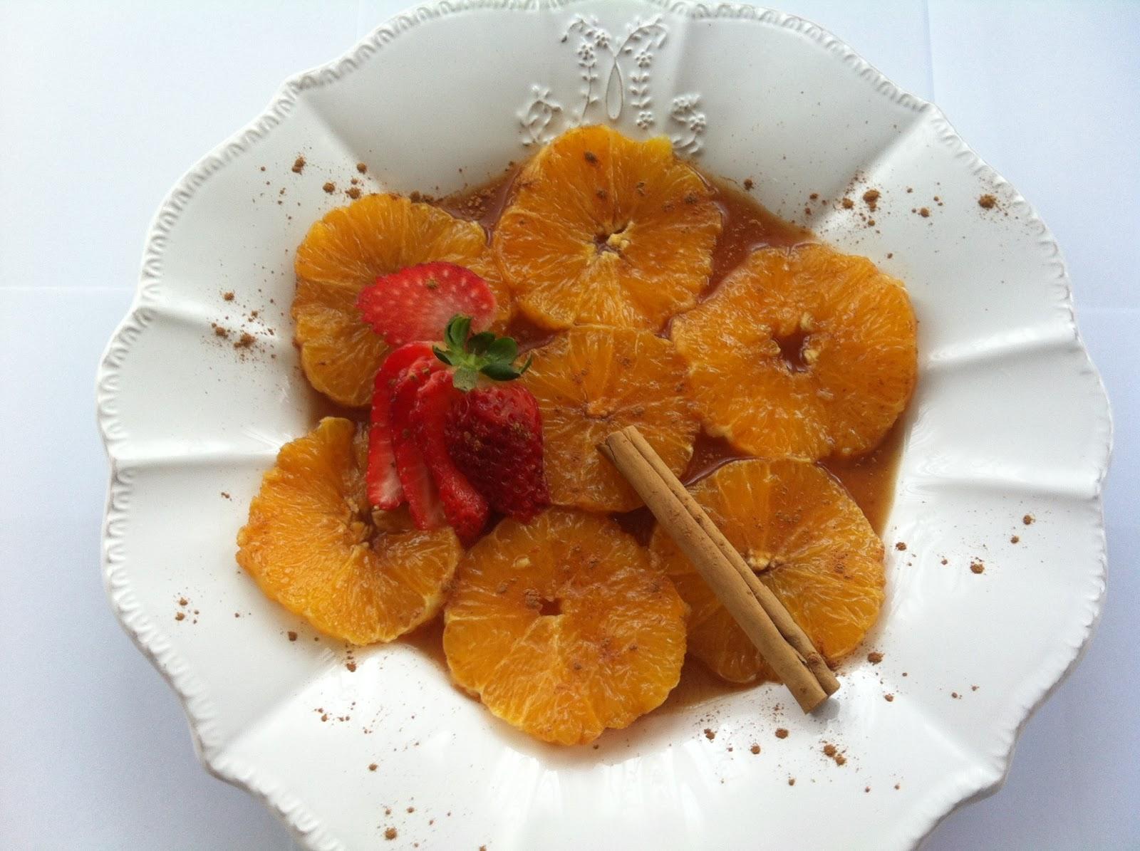Carpaccio De Naranja Con Canela Y Azahar