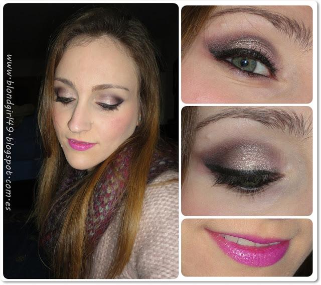 Look con labios violeta