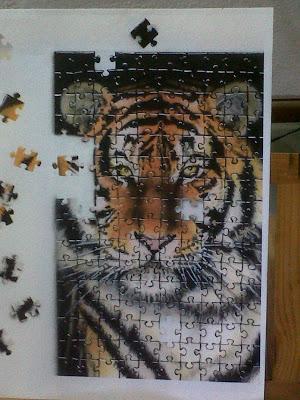 Cuadro con la Aerografía de un Tigre