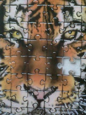 Cuadro con la Aerografía de un Tigre