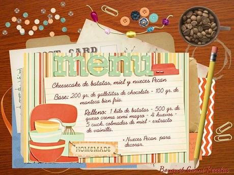 Cheesecake de batatas, miel y nueces Pecan (Además... ¡Otro premio recibido y más de 100 seguidores en Google+!)