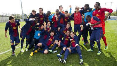El Juvenil A del Barcelona campeón de liga a falta de cinco jornadas