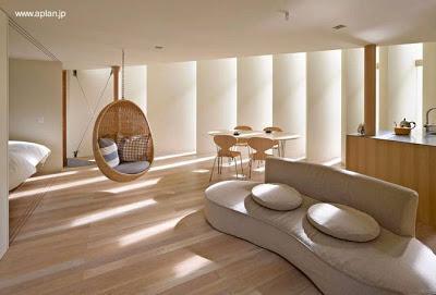 Interior de una casa japonesa ultramoderna