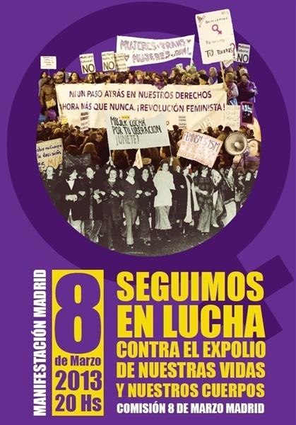 'Día Internacional de las Mujeres' Manifiesto 8 de marzo de 2013