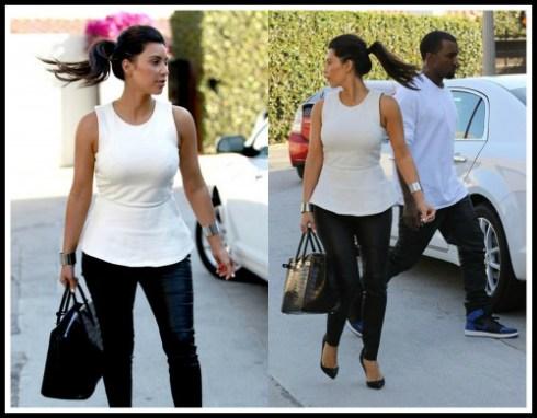 kim kardashian peplum leather